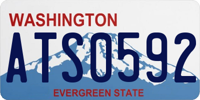 WA license plate ATS0592
