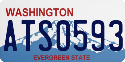 WA license plate ATS0593