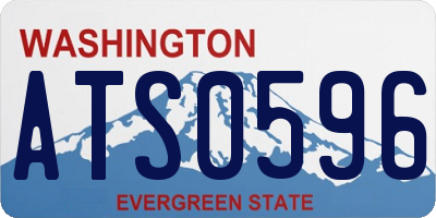 WA license plate ATS0596
