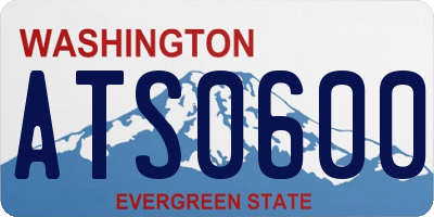 WA license plate ATS0600