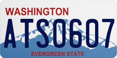 WA license plate ATS0607
