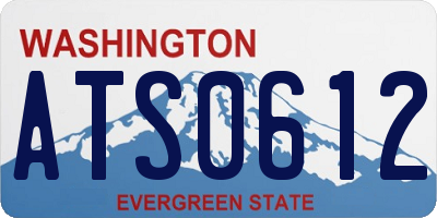 WA license plate ATS0612