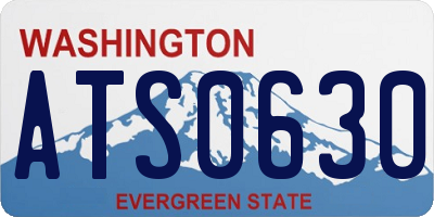 WA license plate ATS0630
