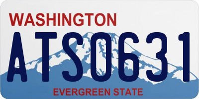 WA license plate ATS0631