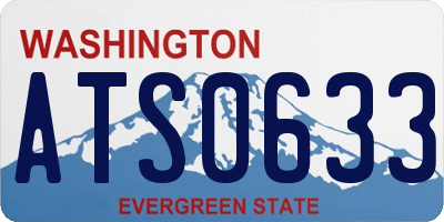 WA license plate ATS0633