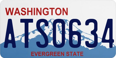 WA license plate ATS0634