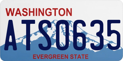 WA license plate ATS0635