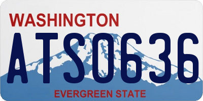 WA license plate ATS0636