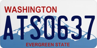 WA license plate ATS0637