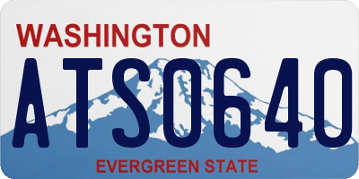 WA license plate ATS0640
