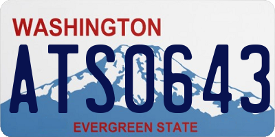 WA license plate ATS0643