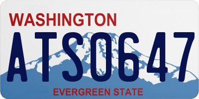 WA license plate ATS0647