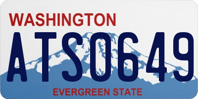 WA license plate ATS0649