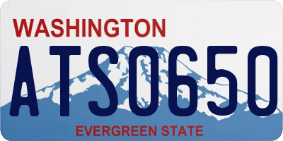WA license plate ATS0650