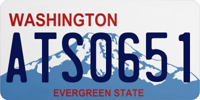 WA license plate ATS0651