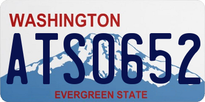 WA license plate ATS0652