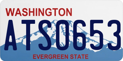 WA license plate ATS0653