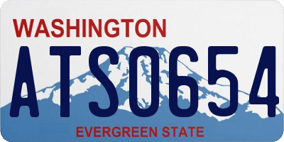 WA license plate ATS0654