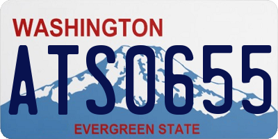 WA license plate ATS0655