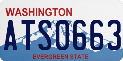WA license plate ATS0663