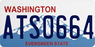 WA license plate ATS0664