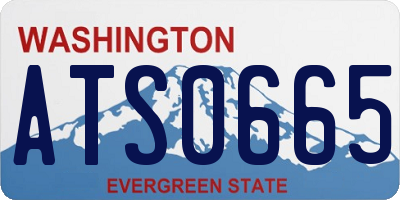 WA license plate ATS0665