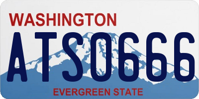 WA license plate ATS0666