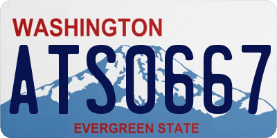 WA license plate ATS0667