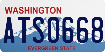 WA license plate ATS0668