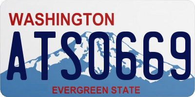 WA license plate ATS0669