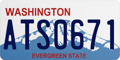 WA license plate ATS0671