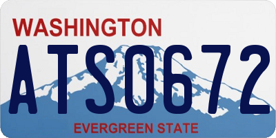 WA license plate ATS0672