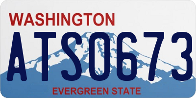 WA license plate ATS0673