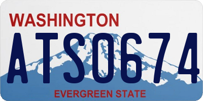 WA license plate ATS0674