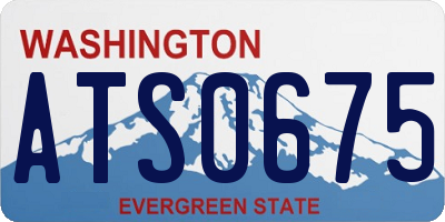 WA license plate ATS0675