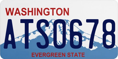 WA license plate ATS0678