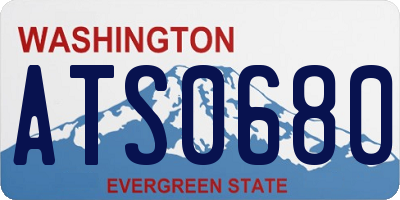 WA license plate ATS0680