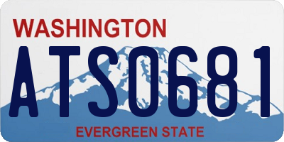 WA license plate ATS0681