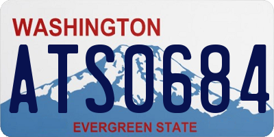 WA license plate ATS0684