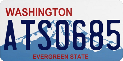 WA license plate ATS0685