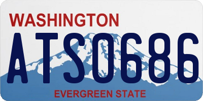 WA license plate ATS0686
