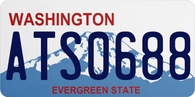 WA license plate ATS0688