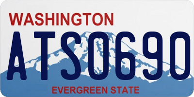 WA license plate ATS0690