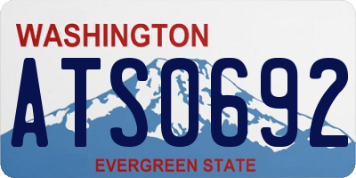 WA license plate ATS0692