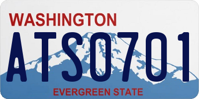 WA license plate ATS0701