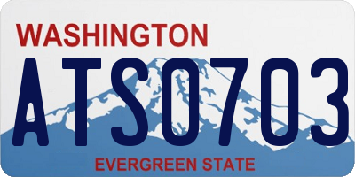 WA license plate ATS0703