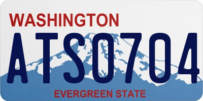 WA license plate ATS0704