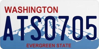 WA license plate ATS0705