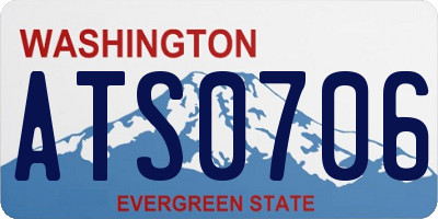 WA license plate ATS0706