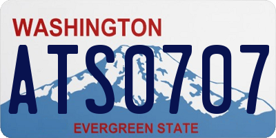 WA license plate ATS0707